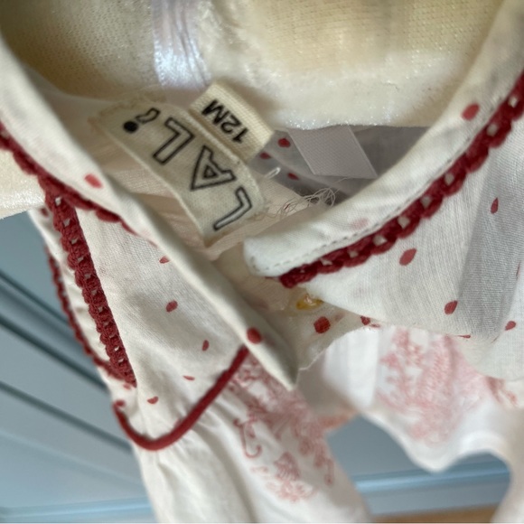 Lali Kids floral linen spring dress set with matching bloomers. Size 12 m - Picture 6 of 7